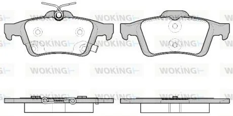 Колодки гальмівний диск. задн. (пр-во Remsa) Ford Focus III WOKING P9423.11