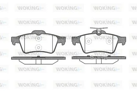 Гальмівні колодки зад. C-MAX/VECTRA/LAGUNA/LEON /IBIZA/C30/C70/V40 1.6-2.8 04- WOKING P9423.20