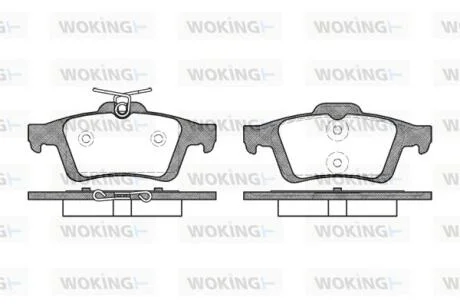 Гальмівні колодки зад. Connect 02-13 WOKING P9423.30