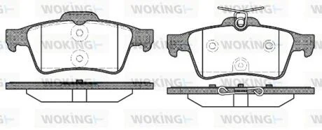 Колодки тормозные диск. задн. (пр-во Remsa) Ford Focus III C-max II / PSA 508 / Renault Latitude WOKING P9423.40