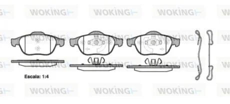 Колодки гальмівні WOKING P9433.20
