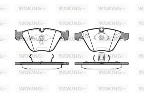 Колодки тормозные диск. перед. (пр-во Remsa) BMW 5e60 7e65 3e90 WOKING P9573.00