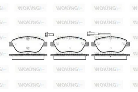 Колодки тормозные WOKING P9593.01