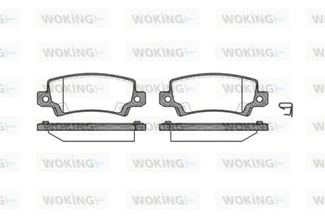 Колодки тормозные диск. задн. (пр-во Remsa) Toyota Corolla 00>01, 01>07 WOKING P9743.02