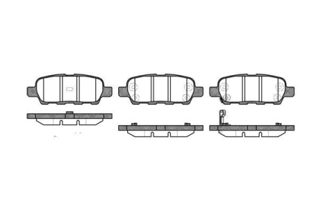 Колодки тормозные диск. задн. (Remsa) Infiniti Ex 2.5 07-,Infiniti Fx 3.5 02-08 WOKING P9763.01