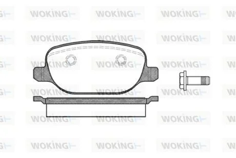 Колодки гальмівні WOKING P9783.00