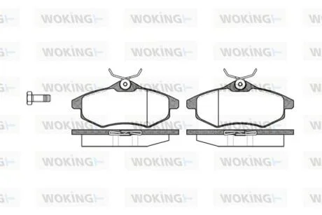 Колодки гальмівний диск. перед. (пр-во Remsa) PSA C3 I 03>08 перед WOKING P9813.00
