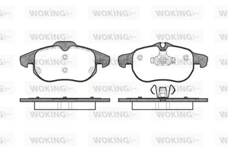 Колодки тормозные диск. перед. (пр-во Remsa) opel Vectra C WOKING P9883.00