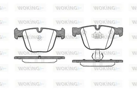 Колодки тормозные диск. задн. (пр-во Remsa) Bmw 1 3.0 07-13,Bmw 3 4.0 05-11,Bmw 3 4.0 05-13 WOKING P9923.00