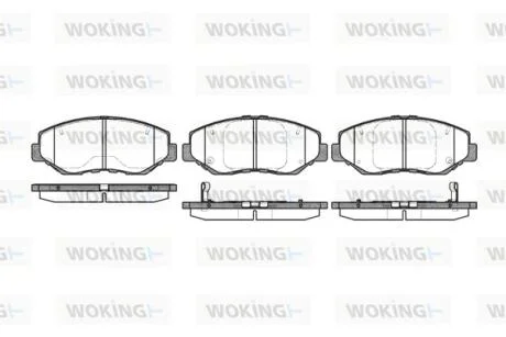 Колодки тормозные диск. перед. (пр-во Remsa) Honda CR-V 01>07, 07> WOKING P9993.00