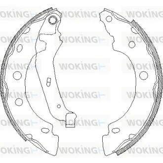 Гальмівні колодки зад. Kangoo 97- (203x38) (Bosch) WOKING Z4043.00