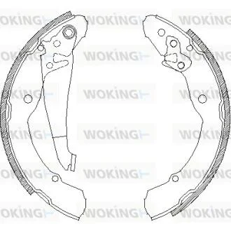 Гальмівні колодки зад. Beetle/Caddy/Jetta/Octavia/Roomster (95-21) WOKING Z4082.00