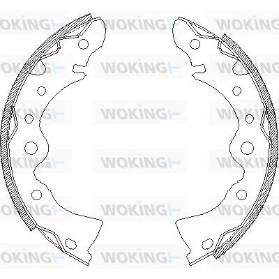 Гальмівні колодки зад. NISSAN BLUEBIRD 1.5-2.0 83-90 WOKING Z4144.00 (фото 1)