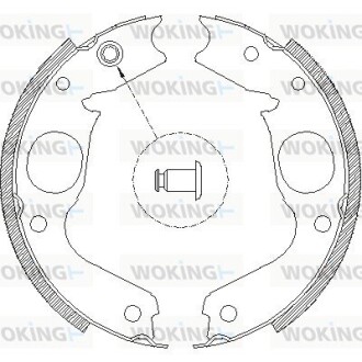 Гальмівні колодки зад. MITSUBISHI L400 95-00/PAJERO 98- (Hand Brake) WOKING Z4148.00