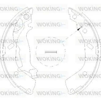 Колодки тормозные бараб. задн. (пр-во Remsa) Hyundai Getz 1.1 02-10,Hyundai Getz 1.3 02-10 WOKING Z4193.00