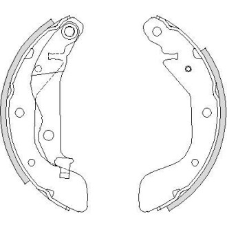 Колодки гальмівні. задн. (Remsa) Chevrolet Aveo T250 T300 WOKING Z4208.00