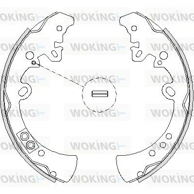 Колодки тормозные бараб. задн. (пр-во Remsa) Toyota Hilux 2.5D 3.0D 05>15 WOKING Z4218.00 (фото 1)