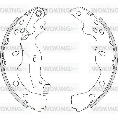 Колодки тормозные бараб. задн. (пр-во Remsa) Suzuki SX4 06-14,Fiat Sedici 06-14 WOKING Z4227.00 (фото 1)