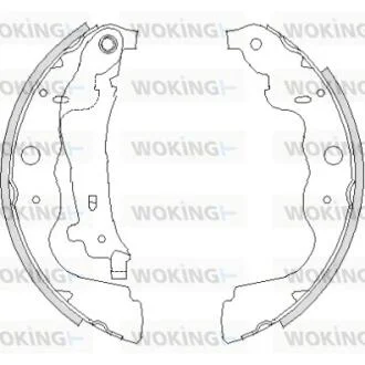 Колодки тормозные бараб. задн. (пр-во Remsa) Dacia Dokker 1.2 12-,Dacia Dokker 1.5 12- WOKING Z4237.00