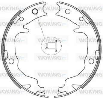 Колодки ручного гальма C4/CALIBER/PATRIOT/COMPASS/OUTLANDER II/LANCER VIII/4008 1.6-2.7 08- WOKING Z4641.00