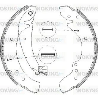 Гальмівні колодки зад. Ducato/Boxer 94-02 (1.4t)(бараб.) WOKING Z4718.00