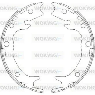 Колодки гальмівні. задн. (пр-во Remsa) Honda Accord vii 2.0 03-12,Honda Accord vii 2.2 03-12 WOKING Z4737.00