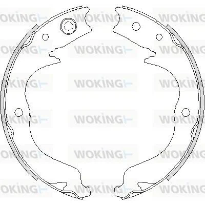 Колодки ручного гальма Outlander II 0612/ Subaru Forester/Impreza 08- WOKING Z4748.00 (фото 1)
