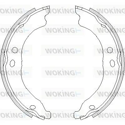Колодки стояночного тормоза (пр-во Remsa) PSA Boxer Ducato Jumper 06> WOKING Z4750.00 (фото 1)