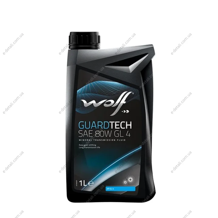 Трансмиссионное масло GuardTech GL-4 80W минеральное 1 л Wolf 8303104 (фото 1)