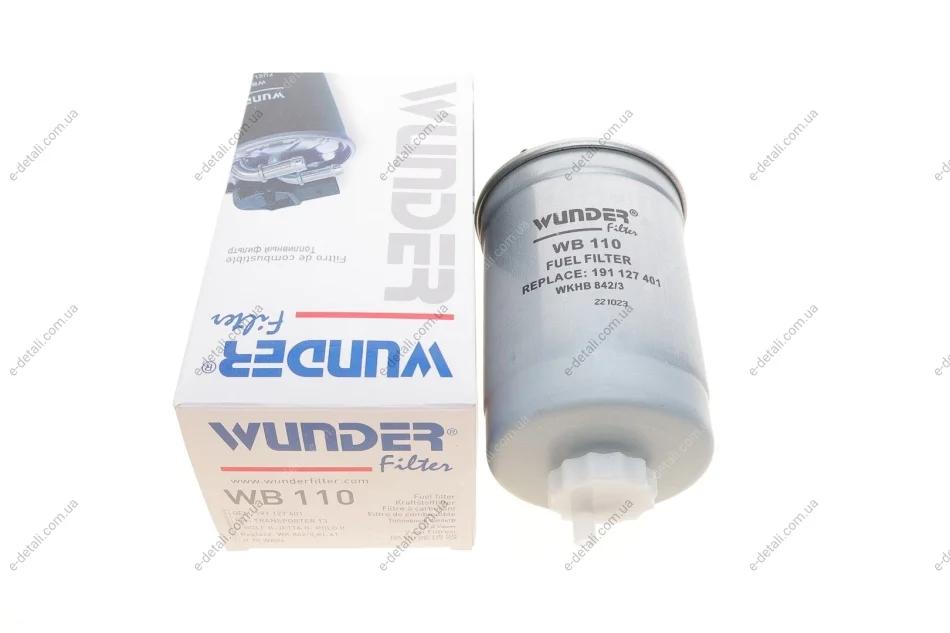 Фильтр топливный VW LT 2.4D/T3 1.6D/TD -88/Golf II -87 (без подогр.) WUNDER FILTER WB 110 (фото 1)