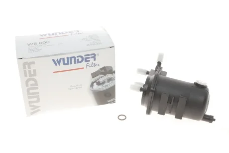 Фільтр паливний Renault Kangoo 1.5DCI (під датчик води) WUNDER FILTER WB 800