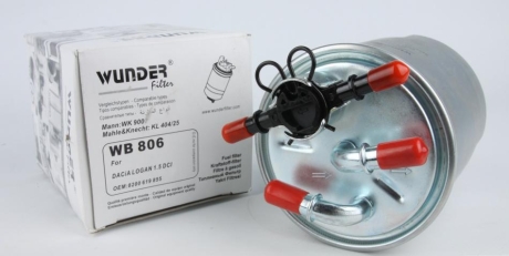 Фільтр паливний WUNDER WUNDER FILTER WB 806 (фото 1)