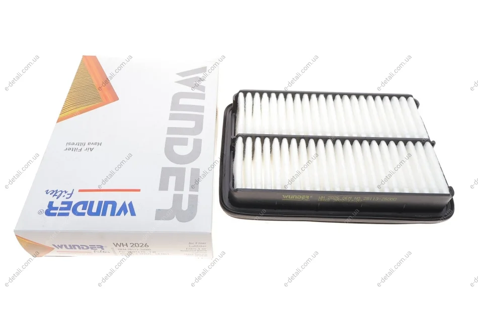 Фильтр воздушный Hyundai Santa Fe I 2.0CRDI/2.7V6 01-09 WUNDER FILTER WH 2026 (фото 1)