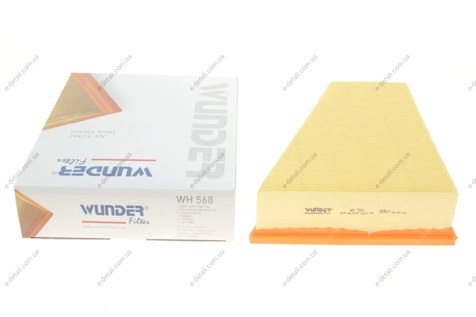 Фільтр повітряний Ford Galaxy/Mondeo/S-Max 06- WUNDER FILTER WH 568 (фото 1)