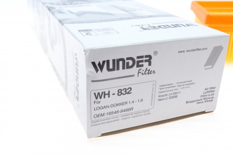 Фильтр воздушный WUNDER WUNDER FILTER WH 832