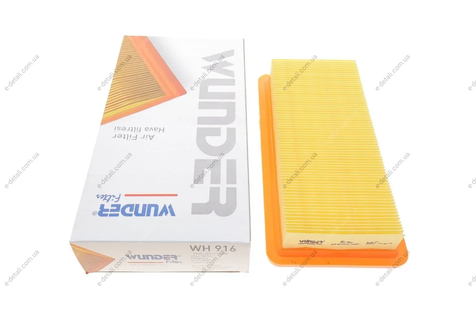 Фильтр воздушный Hyundai Getz 1.1i-1.6i 02-10 WUNDER FILTER WH 916 (фото 1)