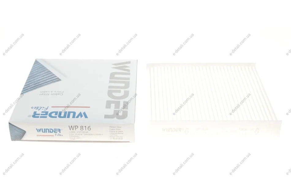 Фильтр салона Renault Clio/Dacia Logan 12- WUNDER FILTER WP 816 (фото 1)