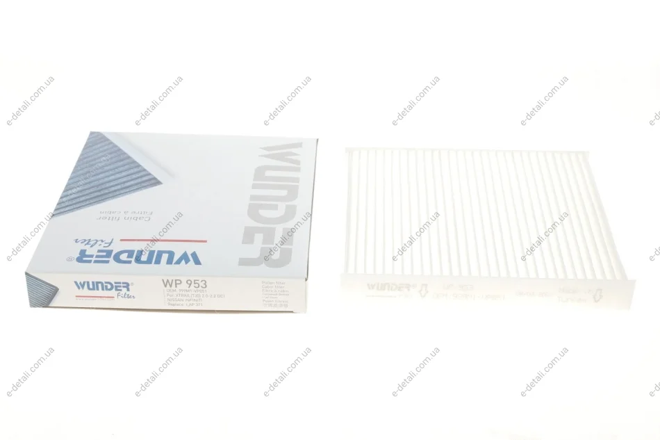 Фильтр салона Nissan X-trail 01-/ Murano 03-/ Infiniti EX 08-/ FX 03- WUNDER FILTER WP 953 (фото 1)