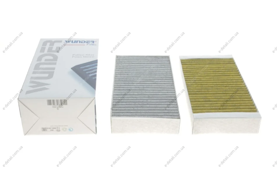 Фильтр салона MB ML (W164) 3.0CDI (угольный) (к-кт 2 шт.) WUNDER FILTER WPK 718 (фото 1)