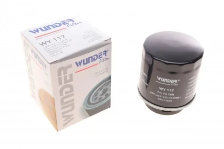 Фильтр масляный VW Golf 1.2/1.4 TSI 07-13/Jetta/Passat 1.4 TSI 07-10 WUNDER FILTER WY 117