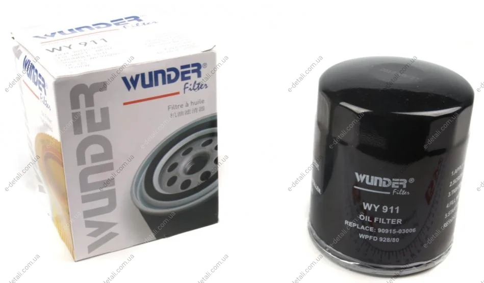 Фильтр масляный Toyota Land Cruiser 3.0D-4D WUNDER FILTER WY 911 (фото 1)