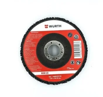 Диск шліфувальний нейлоново-карбідний D125х22,2 mm, RED LINE WURTH 1668322125