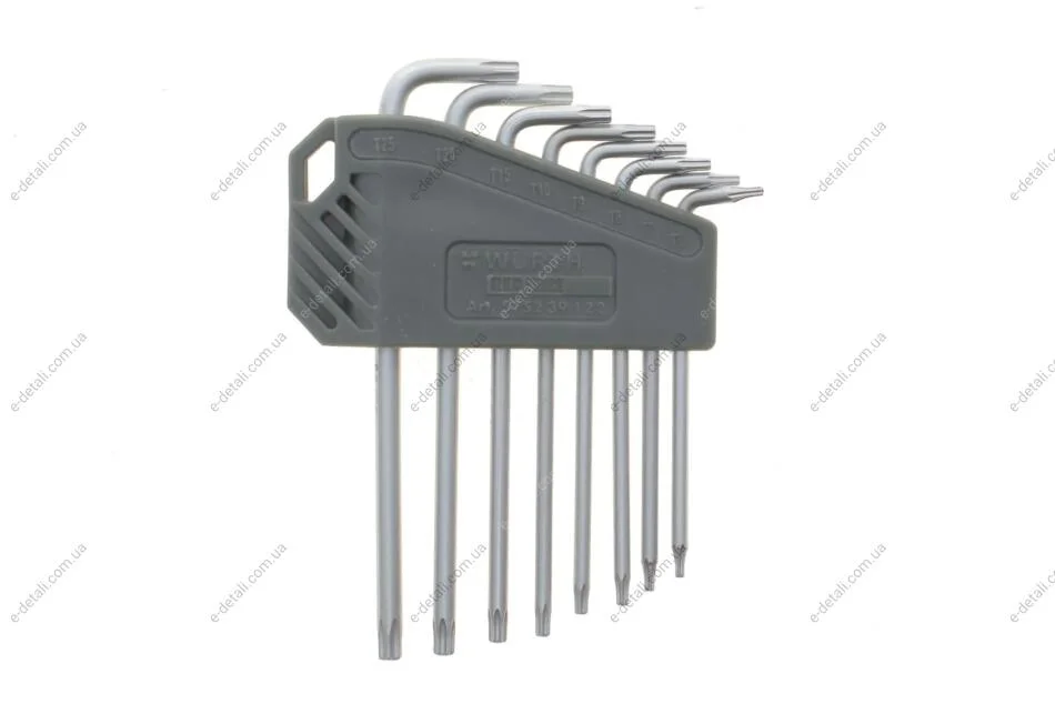 Набір ключів Г-подібних TORX з отвором, S2, TX6-25, 8 шт., RED STRIPE {арт. 575239 122} WURTH 575239122 (фото 1)