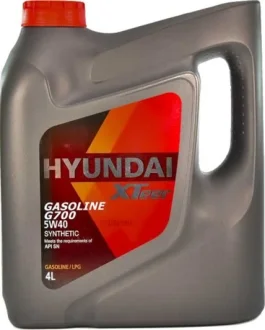 Масло ДВС 5W-40 Xteer HYUNDAI бенз, Gasoline G700 SN, 4л, синт XTeer 1041136