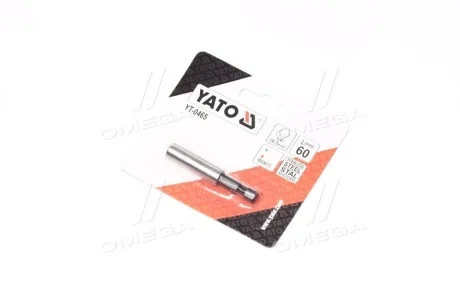 Тримач магнітний насадок викруткових: 1/4", L = 60 мм [20/200], шт YATO YT-0465
