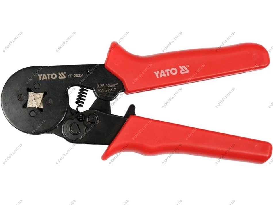 Клещи для обжима и зачистки проводов, L=175 мм, AWG 23-7; 0,25-10 мм? [10/40] YATO YT-23051 (фото 1)