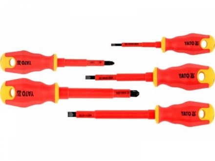 Набір викруток діелектричних ізольованих до 1000 V. 5 шт. [20/40], компл YATO YT-2827