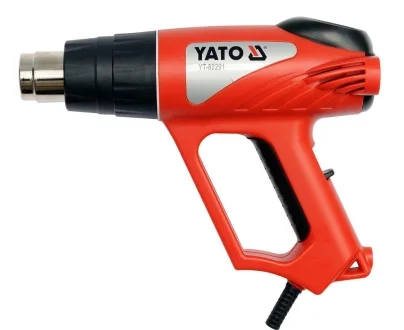Фен технический сетевой: P=2000 Вт, 2 t°. Режим: 350°/550°C, + 6 аксессуары YATO YT-82291