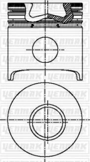 Поршень с кольцами і пальцем RENAULT Master 2.5TD -98 (размер отв. 93 / STD) (8140.47 / S 9 U 714) YENMAK 31-03687-000