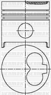 Поршень с кольцами і пальцем (размер отв. 86.00/STD) RENAULT Master Trafic 2.1D -98 (852 A 700, 852 B 710,852 720/750 J 8 S 3330, J 8 …) YENMAK 31-03907-000